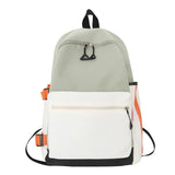 Panelled Oxford Waterproof School Bags Preppy Style Unisex Backpack