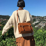 Preppy Style Pu Leather Shoulder Bag Vintage Tote All Match Female Handbags