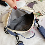 Small Bear Crossbody Bag for Women Canvas Zipper Messenger Bag
