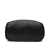 Vintage PU Leather Backpack Women Big Capacity Travel Backpack