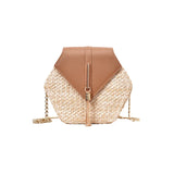 Vintage Straw Beach Bags Woven Shoulder Bag Circle Rattan Bohemian Handbags