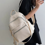 Women Backpack Soft PU Leather Multifunction Travel Bags Large Capacity