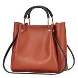 Women Shoulder Bags Handbag Casual PU Leather Large Capacity Solid Colors Bucket