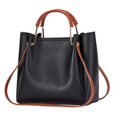 Women Shoulder Bags Handbag Casual PU Leather Large Capacity Solid Colors Bucket