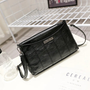 Women Splicing Block Small Square Bag PU Leather Casual Shoulder Bags