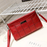 Women Splicing Block Small Square Bag PU Leather Casual Shoulder Bags