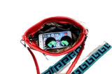 Women Splicing Block Small Square Bag PU Leather Casual Shoulder Bags