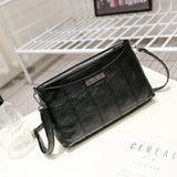 Women Splicing Block Small Square Bag PU Leather Casual Shoulder Bags