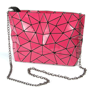 MS3116 Geometric Chain Leather Shoulder Messenger Bag