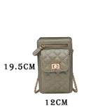 Summer Female Chain Small Shoulder Bag with Diamonds Lattice