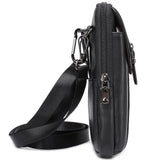 Men Leather Fanny Pack Small Waist Belt Bag 7485