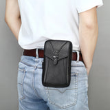 Men Leather Fanny Pack Small Waist Belt Bag 7485