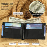 Men Wallet RFID Blocking Slim Bifold Wallet Money Clip Gift 1204