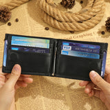 Men Wallet RFID Blocking Slim Bifold Wallet Money Clip Gift 1204