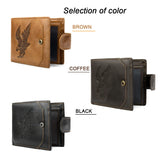 Men's Leather Bifold Wallet w/ Coin Pocket