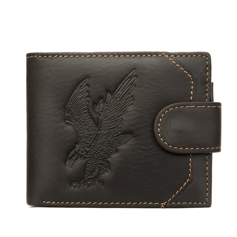 Men's Leather Bifold Wallet w/ Coin Pocket