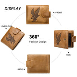 Men's Leather Bifold Wallet w/ Coin Pocket