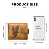 Men's Leather Bifold Wallet w/ Coin Pocket