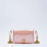 Macaron Chain Shoulder Bag Transparent Female Bag Small Fresh Lady Bag