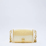 Macaron Chain Shoulder Bag Transparent Female Bag Small Fresh Lady Bag