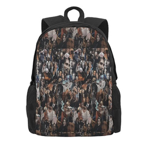 Mads Mikkelsen Collage Backpacks Men's Women's Kpop School Bag