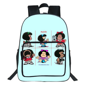 Mafalda School Bag Teens Backpack Boys Girls Children Rucksack Comics Cosplay