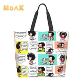 Mafalda Women Shoulder Bag Large Capacity Grocery Tote Bags