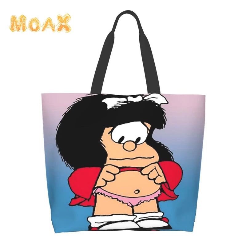 Mafalda Women Shoulder Bag Large Capacity Grocery Tote Bags