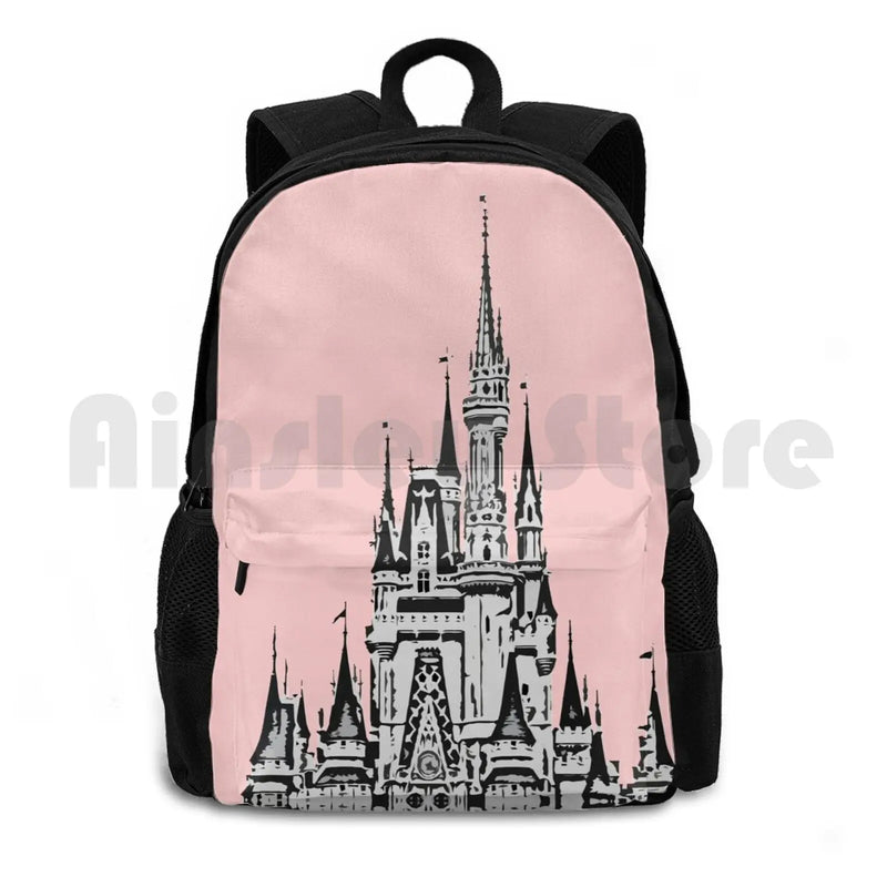 Magic Castle II Millennial Pink Outdoor Hiking Backpack Waterproof
