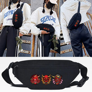 Magic Monster Canvas Waist Bag Crossbody Street Hip Hop Fanny Pack
