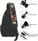 Magic Wild Mushroom Shrooms Sling Bag Crossbody Shoulder Travel Backpack