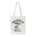 Magic Mushroom Print Canvas Bag Casual Large Women Shoulder Bag