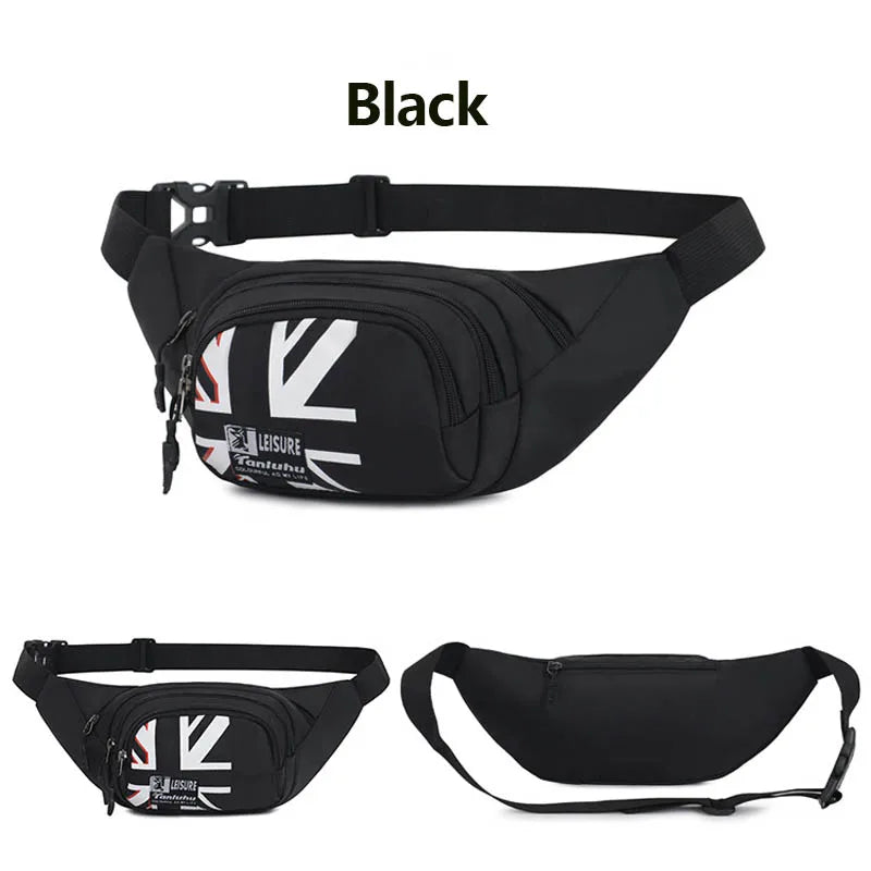 Colorful Fanny Pack Unisex Waist Bag Zipper Pouch Sports Waterproof