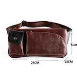 Men Waist Bag Casual Chain Bananka Bags Zipper Chest Fanny Pack