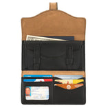 RFID Blocking Leather Wallet for Women Big Travel Buckle Purse