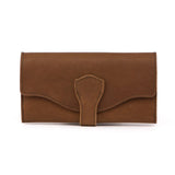 RFID Blocking Leather Wallet for Women Big Travel Buckle Purse