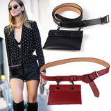 PU Leather Waist Bag Women Bag Hip Money purse Phone Pouch