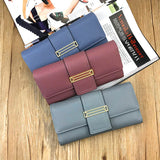 High Multicolor Ms. Leather Wallet Female Long Leather Purse