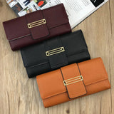 High Multicolor Ms. Leather Wallet Female Long Leather Purse