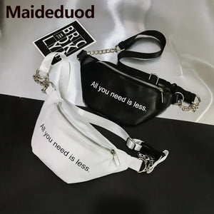 Arrival Women Waist Bag Chain Zipper Chest Wait Bags Female Travel Waist Pack