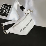Arrival Women Waist Bag Chain Zipper Chest Wait Bags Female Travel Waist Pack