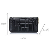 Women's Long Zipper Wallet Leather Handbag