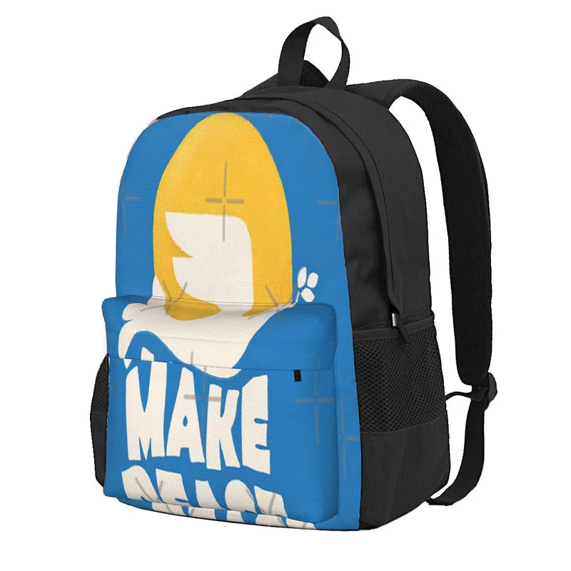 Peace Typography Backpacks Men's & Women's School Bags