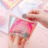 Makeup Bag Smooth Surface Letter Cosmetic Bag Purse Women Handbag