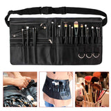 Makeup Brush Belt Waist Bag Large Capacity Leather Case
