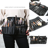 Makeup Brush Belt Waist Bag Large Capacity Leather Case