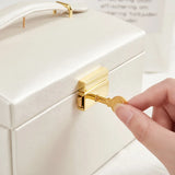 Makeup Case PU Leather Cosmetic Box Portable Jewelry Storage Box