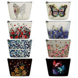 Butterfly Print Makeup Organizer Travel Toiletry Bag