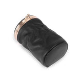 Retro Leather Mini Makeup Bag with Mirror