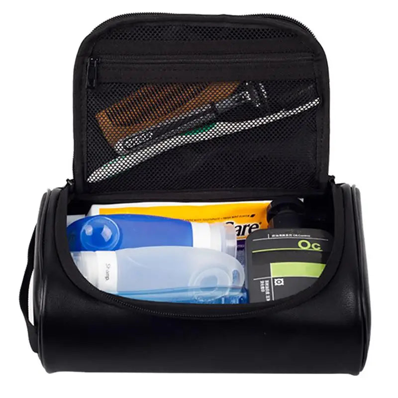 Large Waterproof PU Leather Travel Cosmetic Bag Organizer Case